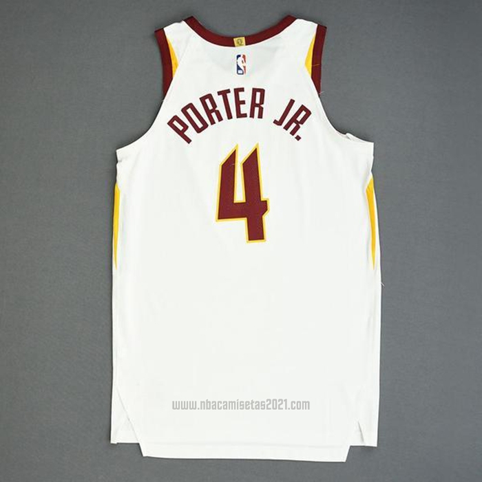 Camiseta Cleveland Cavaliers Kevin Porter Jr. #4 Association Autentico Blanco